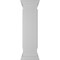 Ekena Millwork 12"W x 48"H End Newel Post with Panel, Peaked Capital & Base Trim (Installation kit included) NWL12X48EPP0B0 - alternate 3